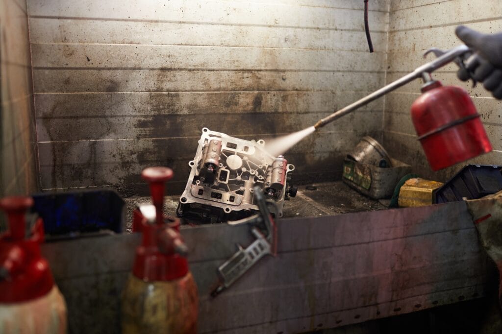 Man Using Sandblast